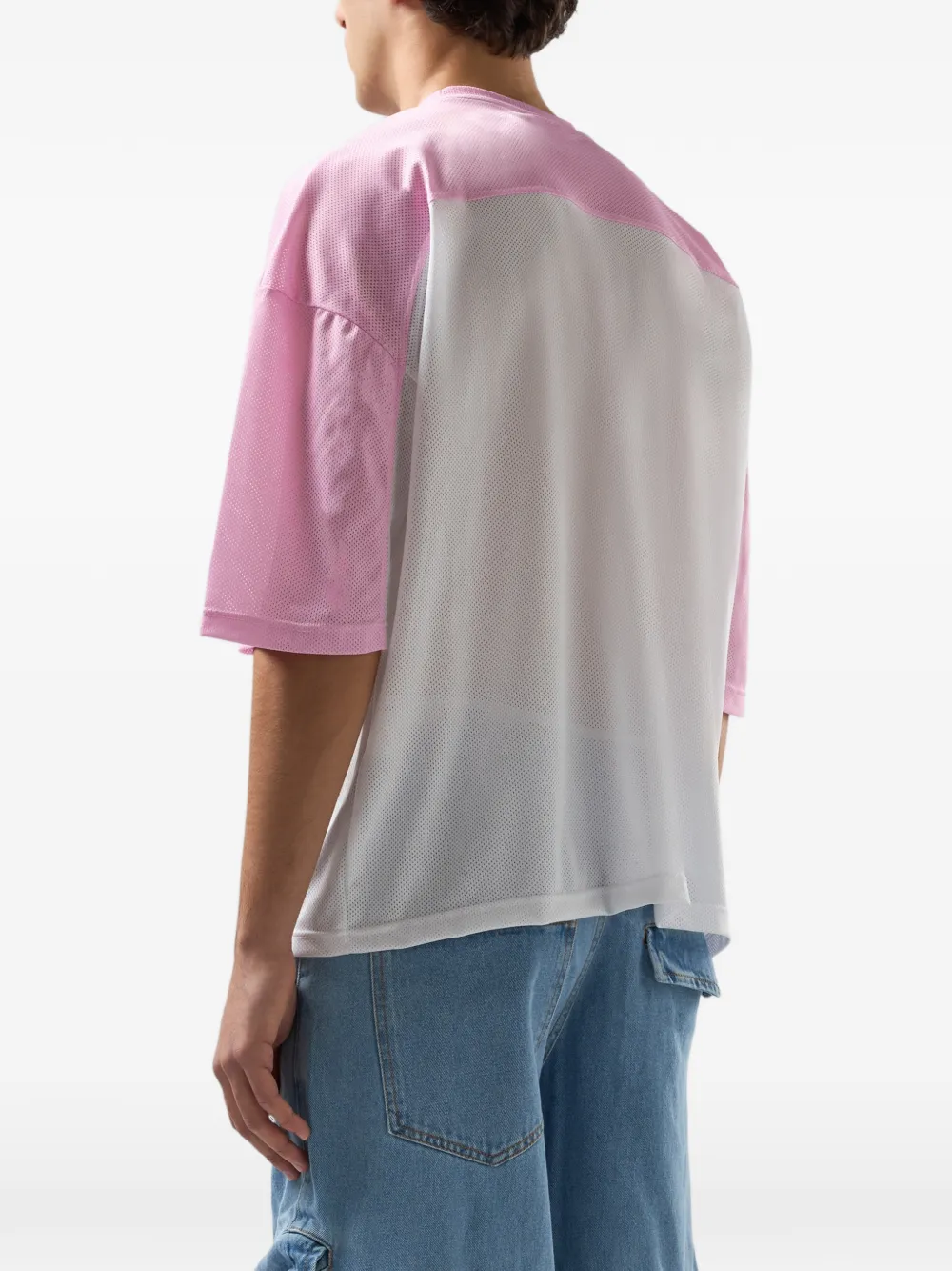 GCDS T-shirt met colourblocking Wit