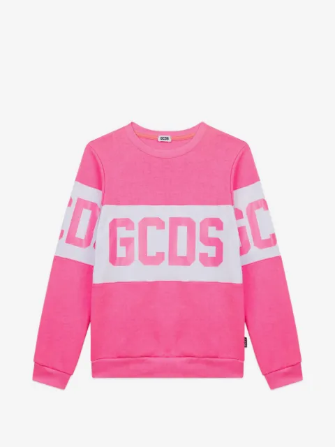 Gcds Kids sudadera con cuello redondo y logo estampado