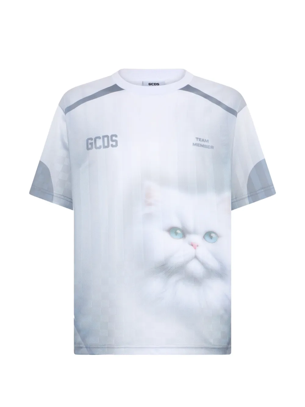 GCDS cat-print T-shirt - Bianco