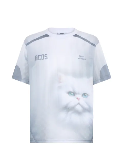 GCDS T-shirt con stampa gatto