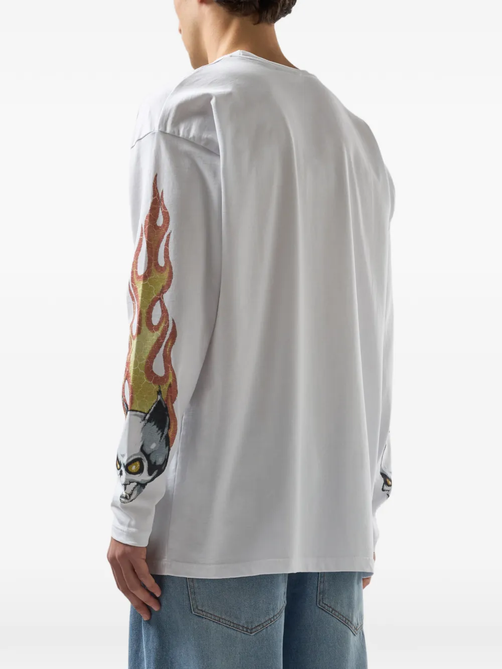 GCDS T-shirt met lange mouwen Wit