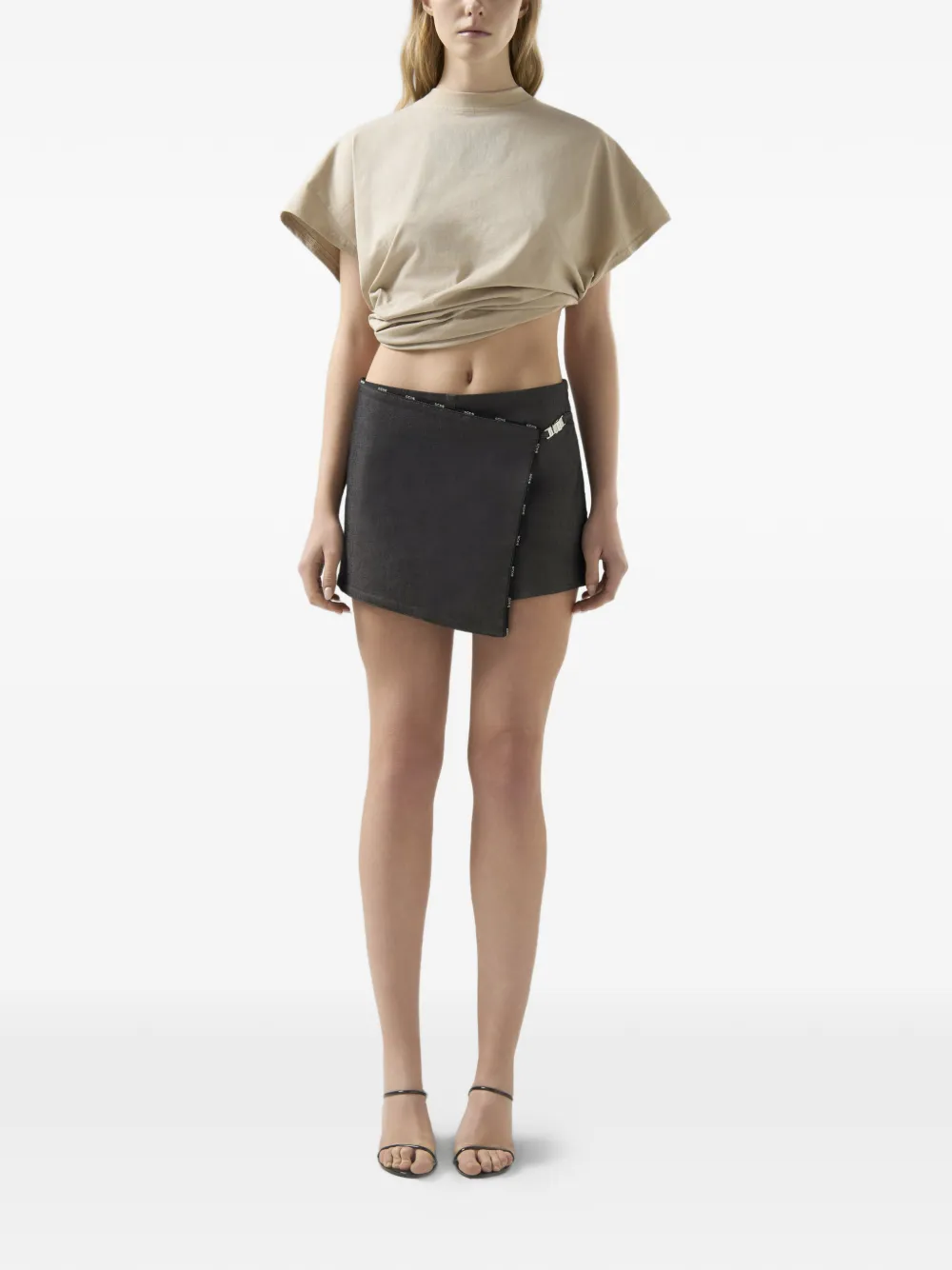  Gcds Logo Mini Skirt - Grey 