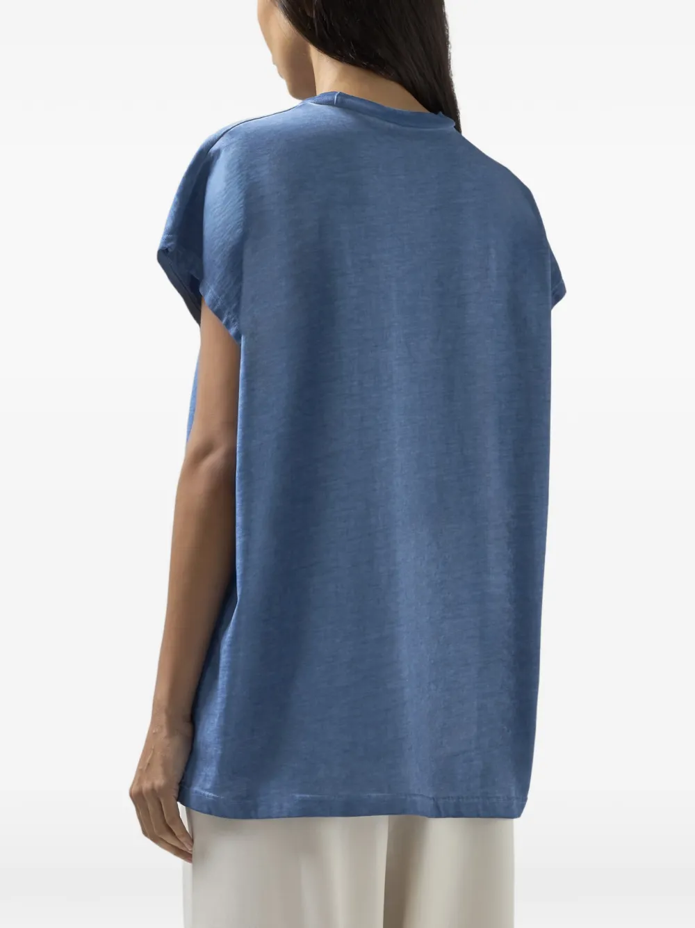 GCDS Mouwloos T-shirt met print Blauw