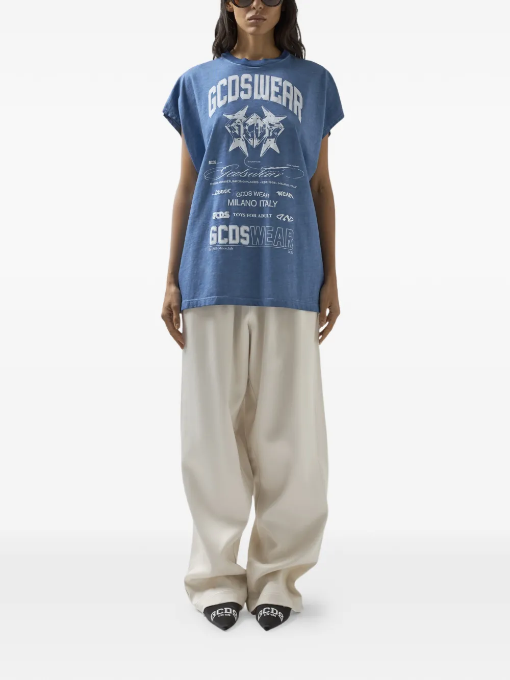  Gcds Printed Sleeveless T-shirt - Blue 