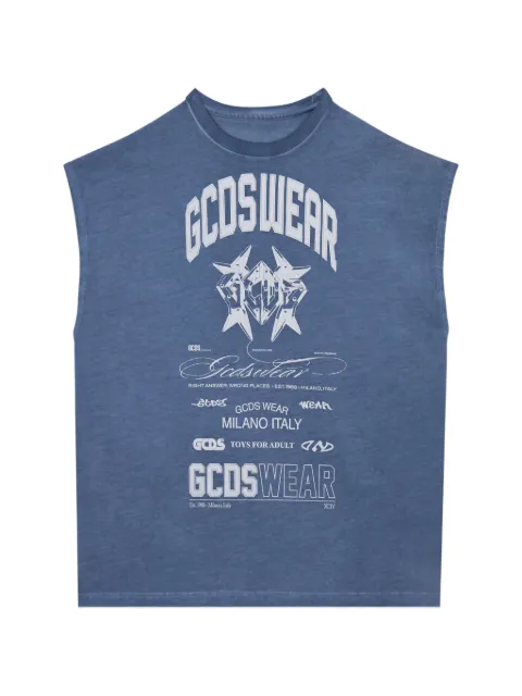 GCDS playera estampado sin mangas