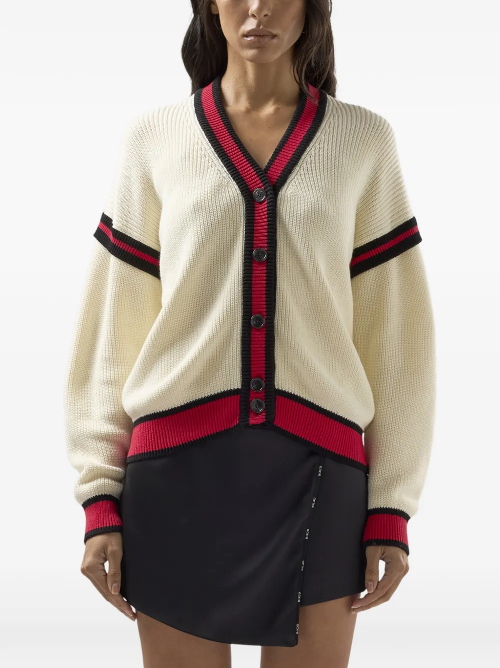  Gcds Logo-print Cardigan - Neutrals 