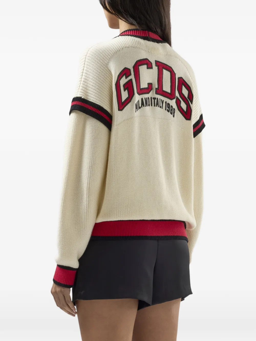 GCDS Vest met logoprint Beige