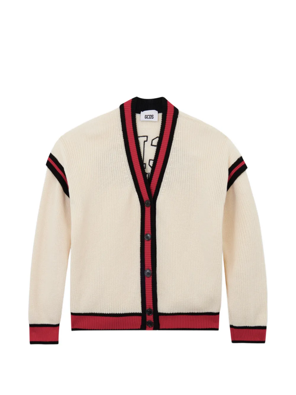 GCDS Cardigan con logo - Toni neutri