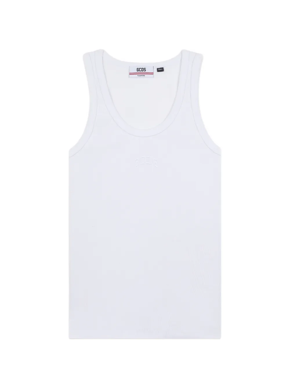 GCDS logo-embroidery tank top - Weiß