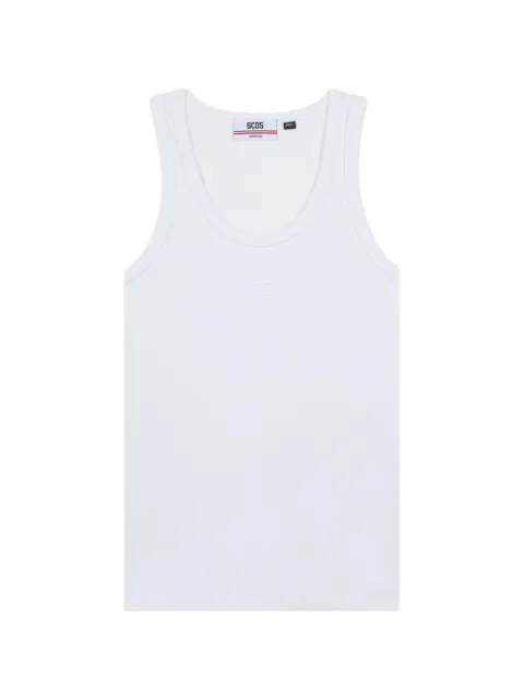 GCDS logo-embroidery tank top