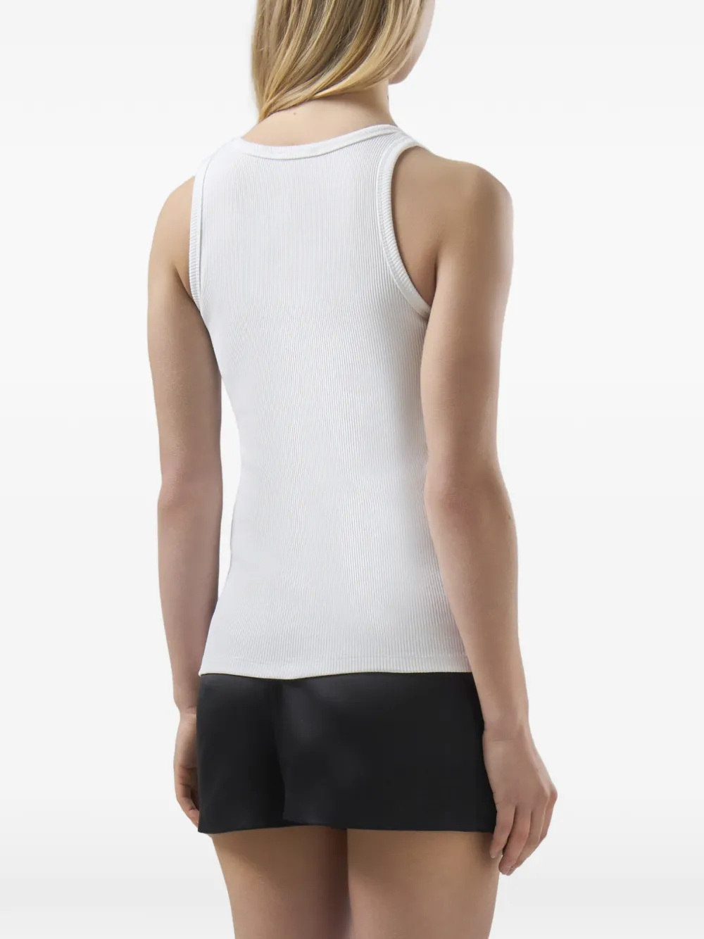 GCDS Tanktop met geborduurd logo Wit