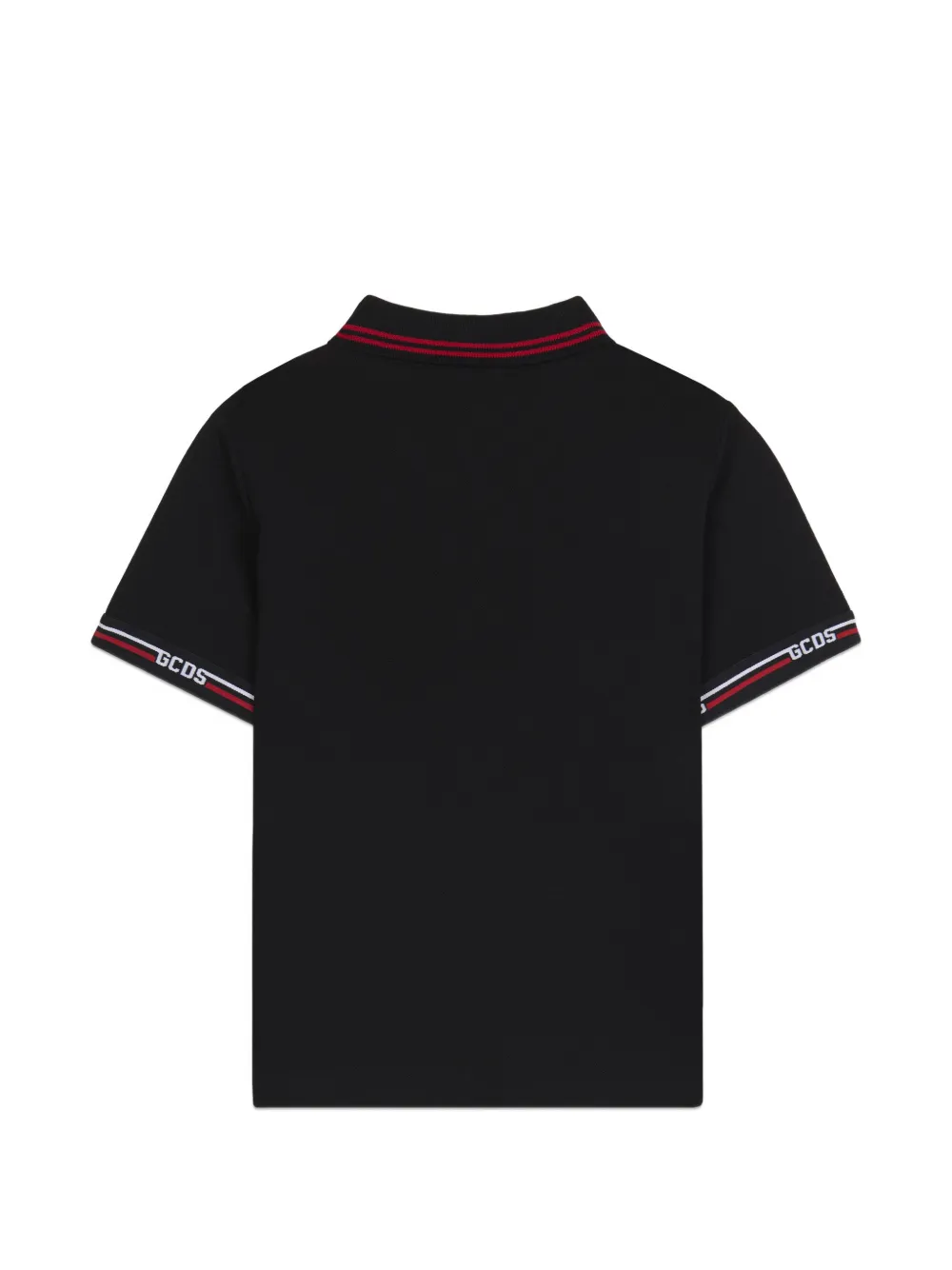 Gcds Kids Poloshirt met logoband Zwart