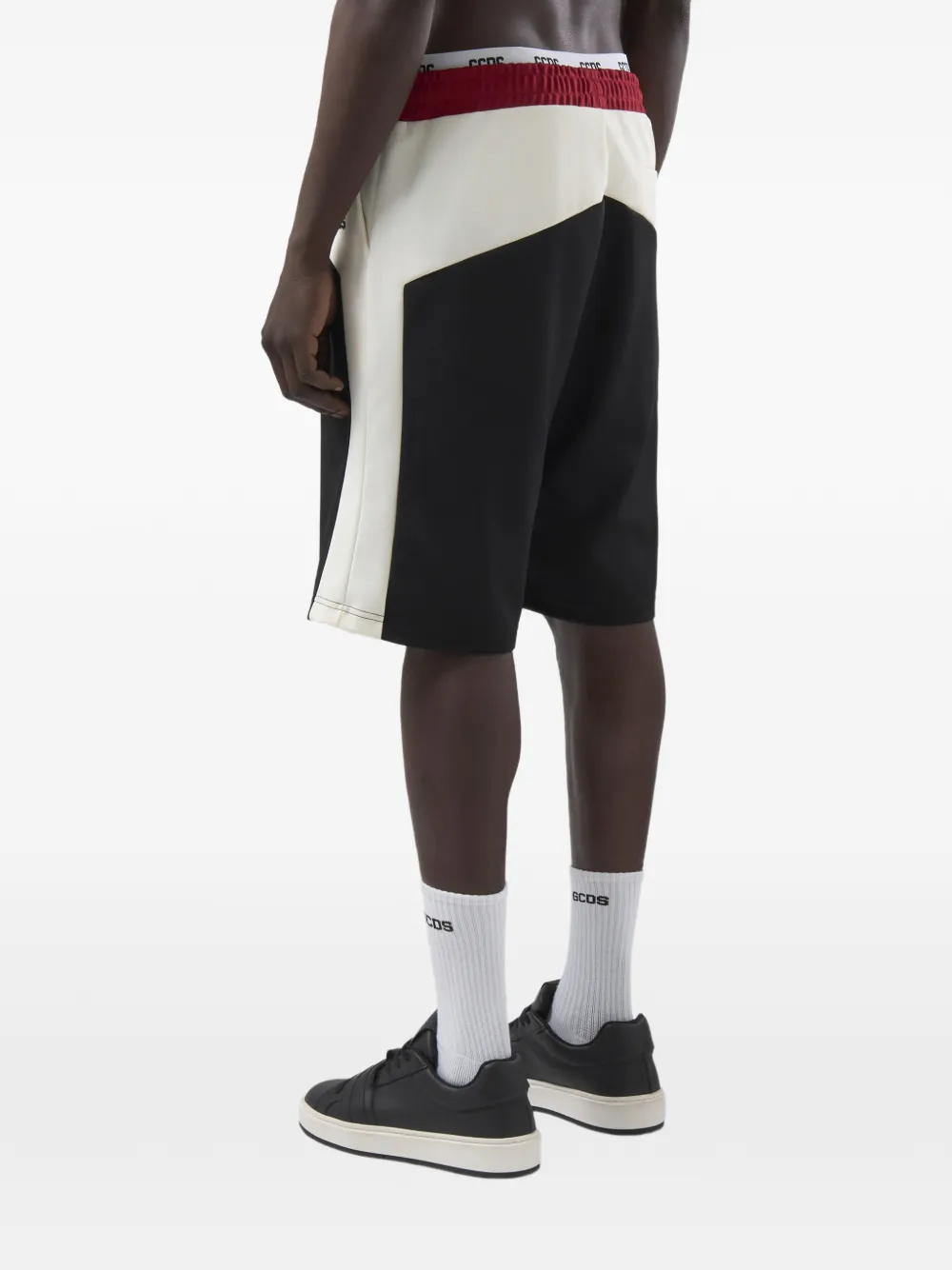 GCDS Trainingsshorts met colourblocking Zwart