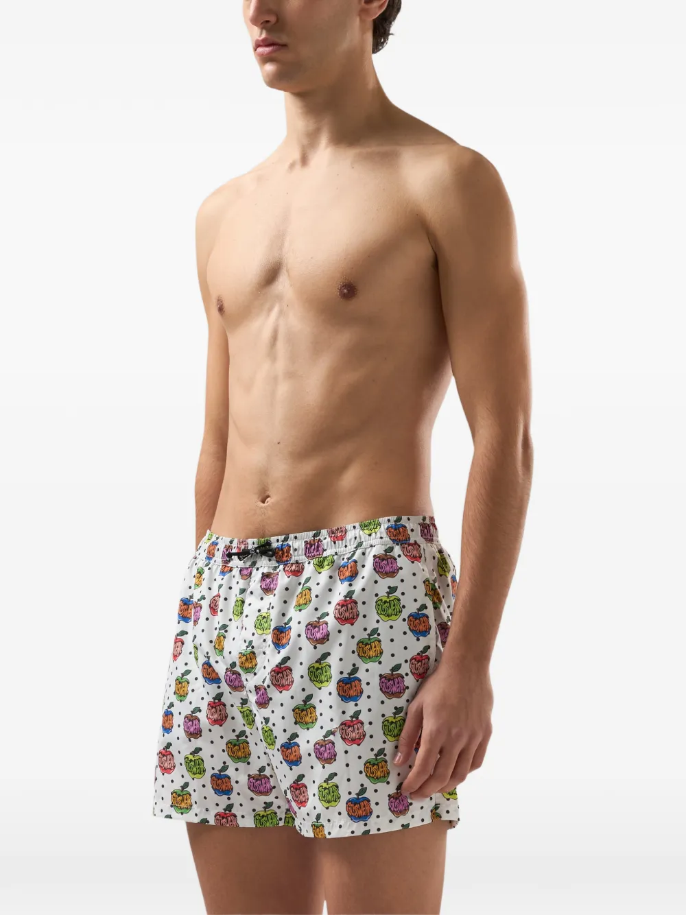 GCDS Zwemshorts met appelprint Wit