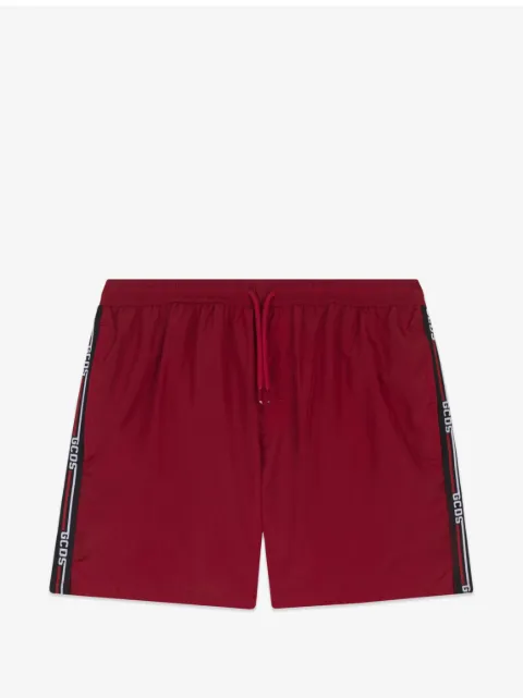 GCDS logo-tape short swim shorts