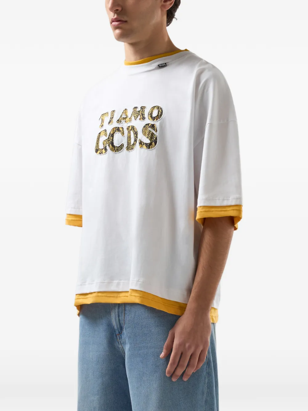 GCDS T-shirt met ronde hals Wit