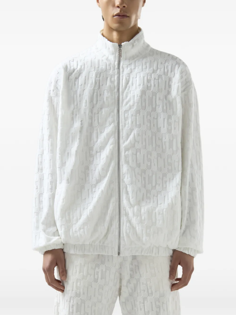  Gcds Terry Monogram Zip-up Jacket - White 