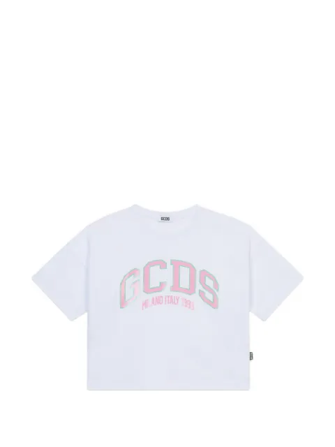 Gcds Kids logo印花短款T恤