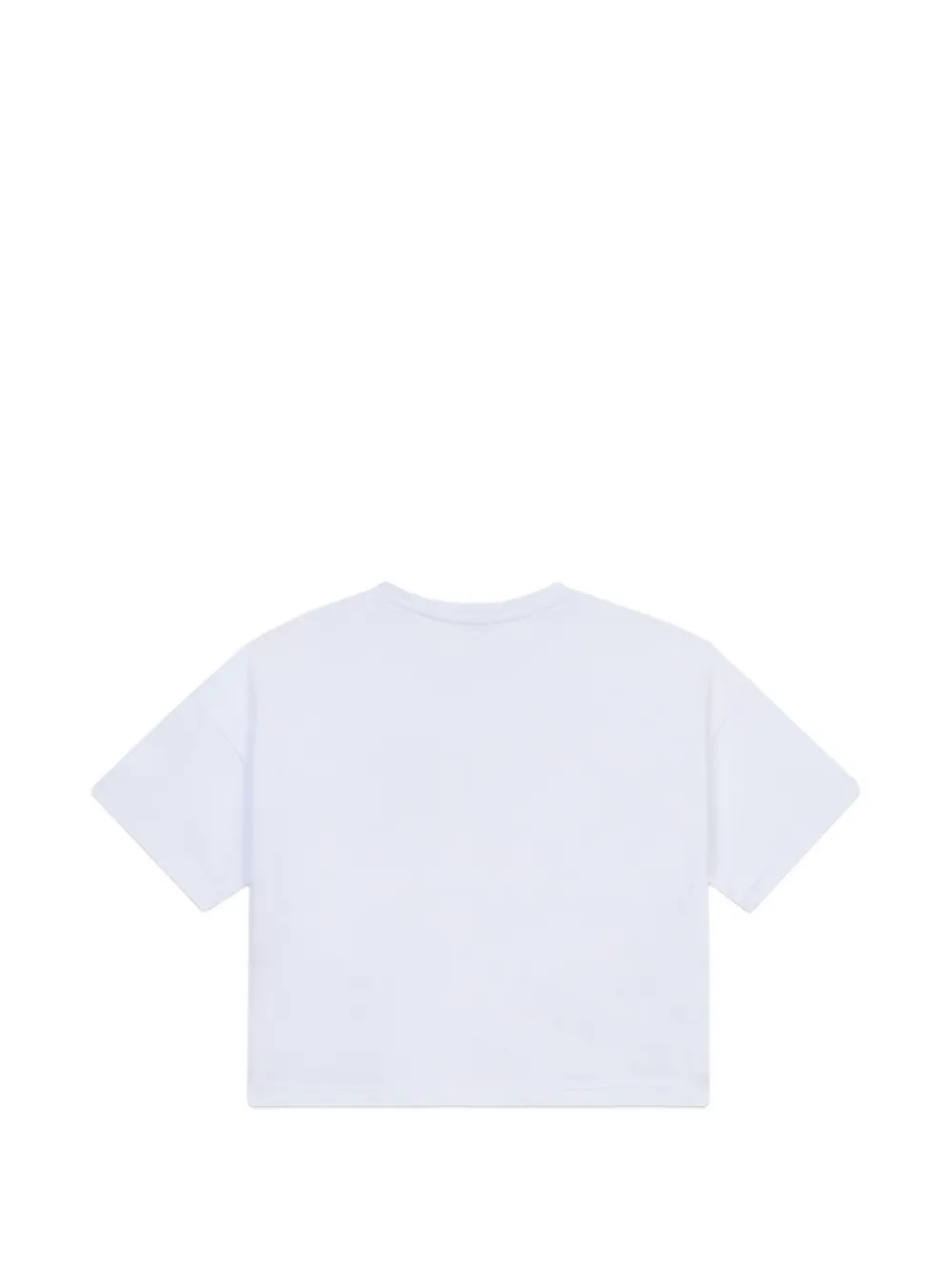 Gcds Kids Cropped T-shirt met logoprint Wit