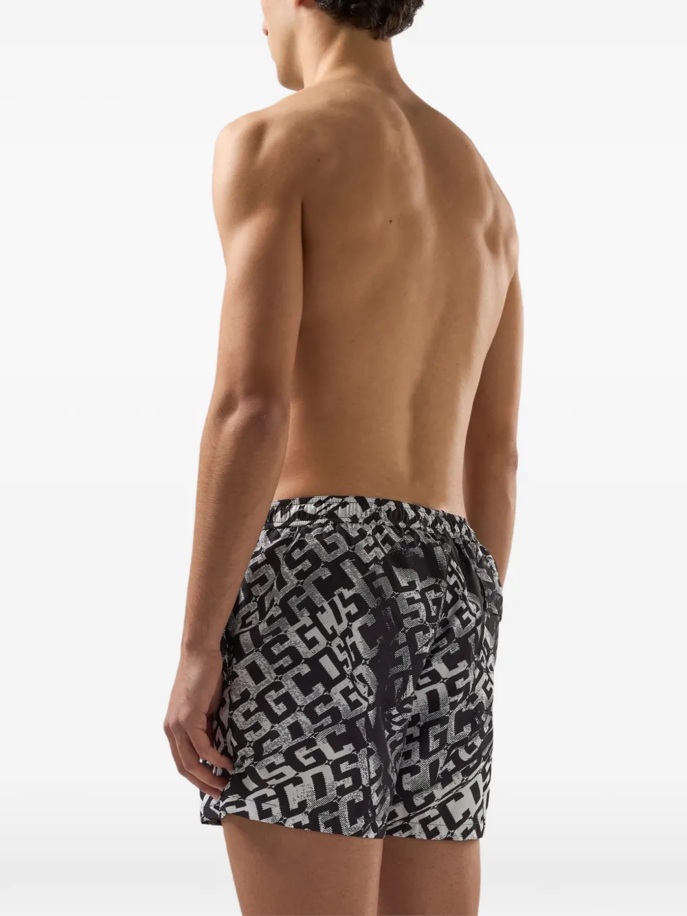 GCDS Zwembroek met monogram Zwart