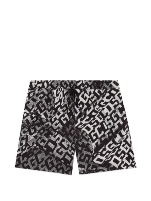 GCDS monogram-pattern swim shorts