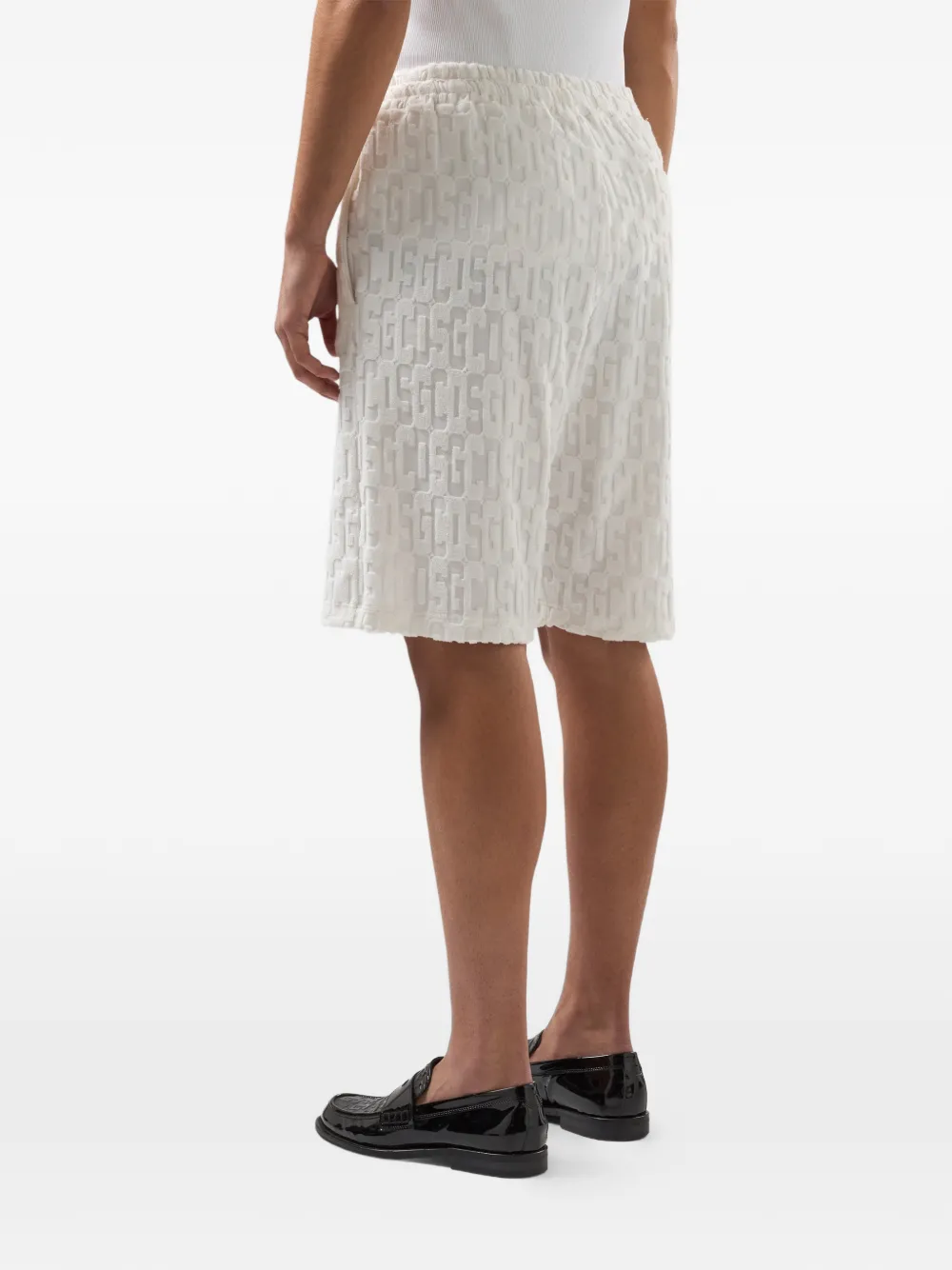 GCDS Shorts met monogram patroon Wit