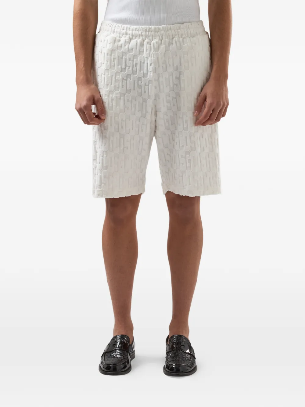 GCDS Shorts met monogram patroon Wit