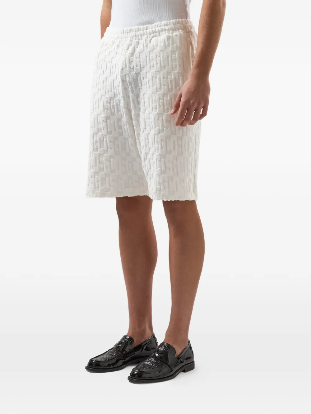 GCDS Shorts met monogram patroon Wit