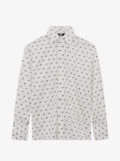 GCDS Camisa com bordado floral