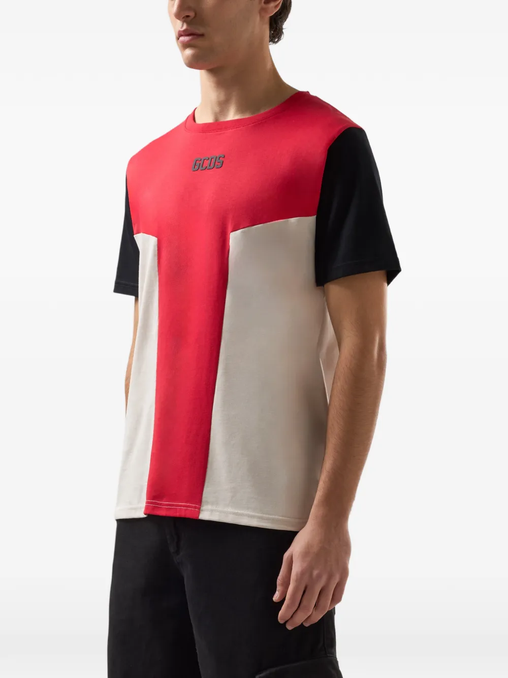 GCDS T-shirt met colourblocking Rood