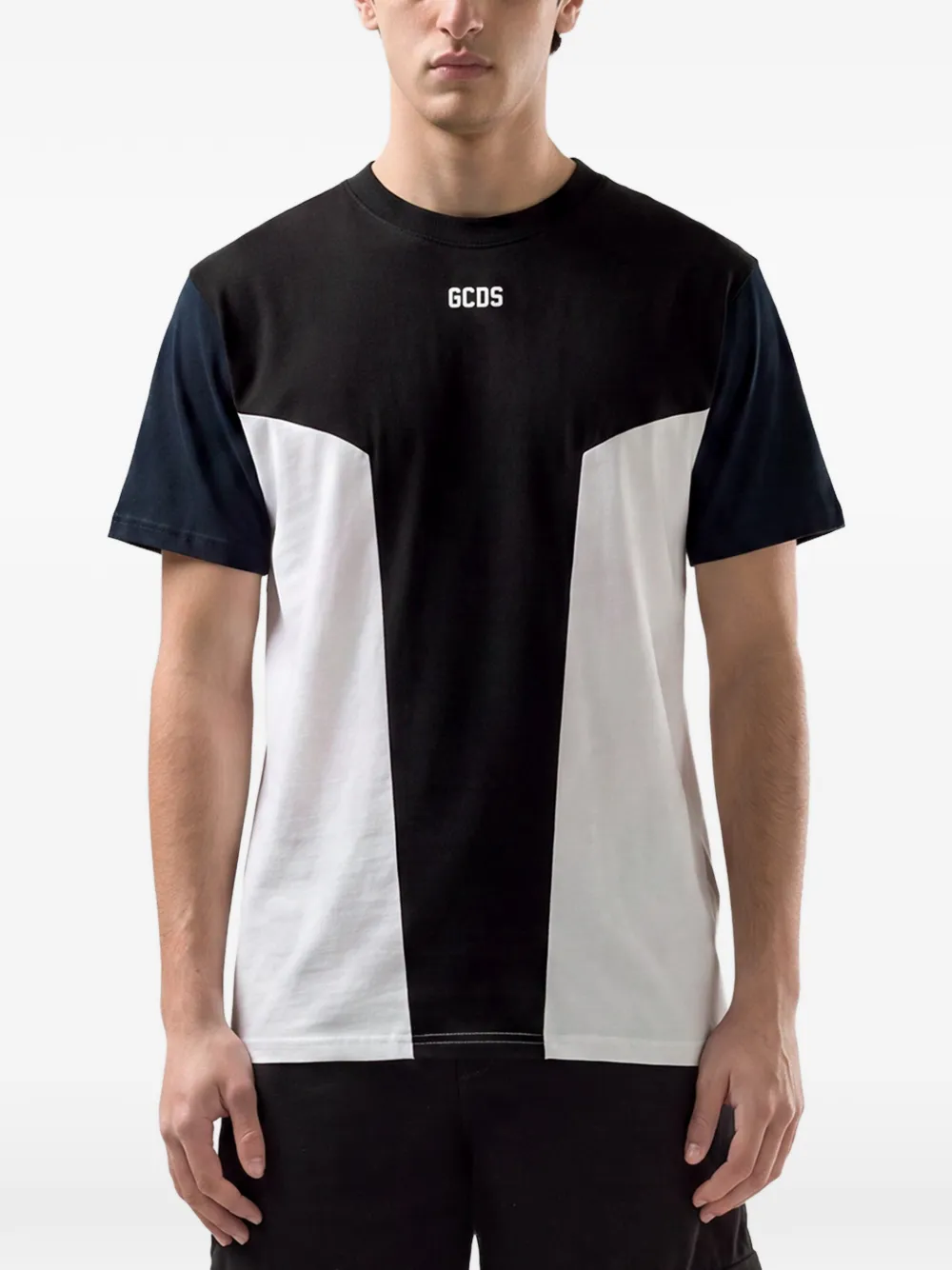 GCDS T-shirt met colourblocking Zwart