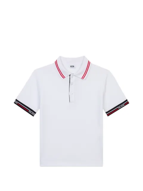 Gcds Kids logo-tape polo shirt