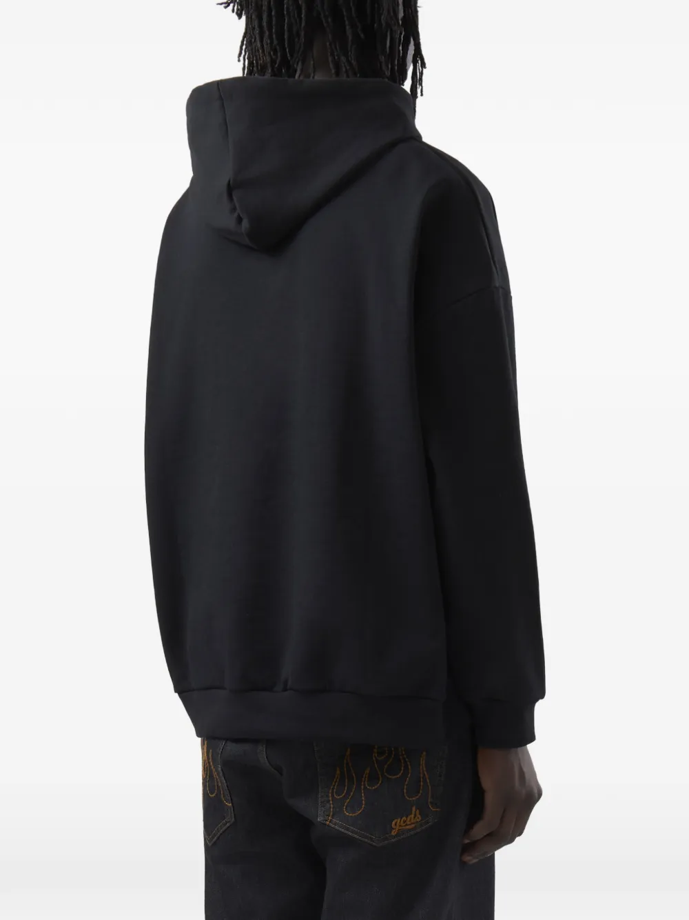 GCDS Hoodie met logopatch Zwart