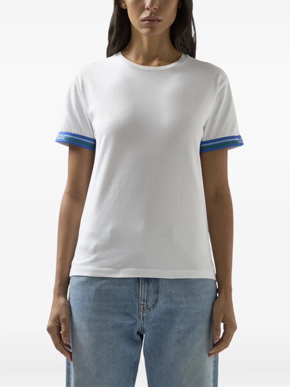 GCDS T-shirt met logodetail Wit