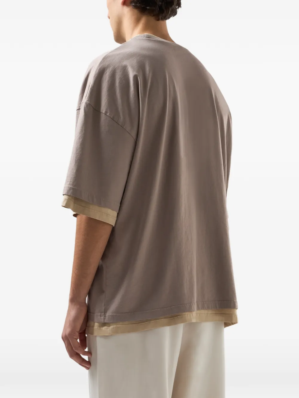 GCDS T-shirt met logodetail Bruin
