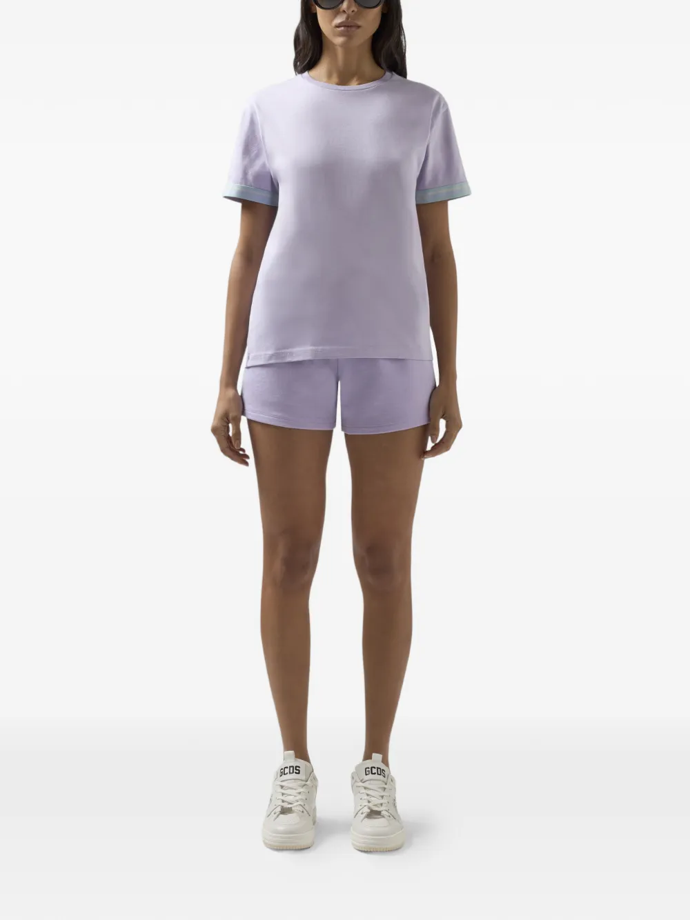 GCDS Shorts met elastische tailleband Paars