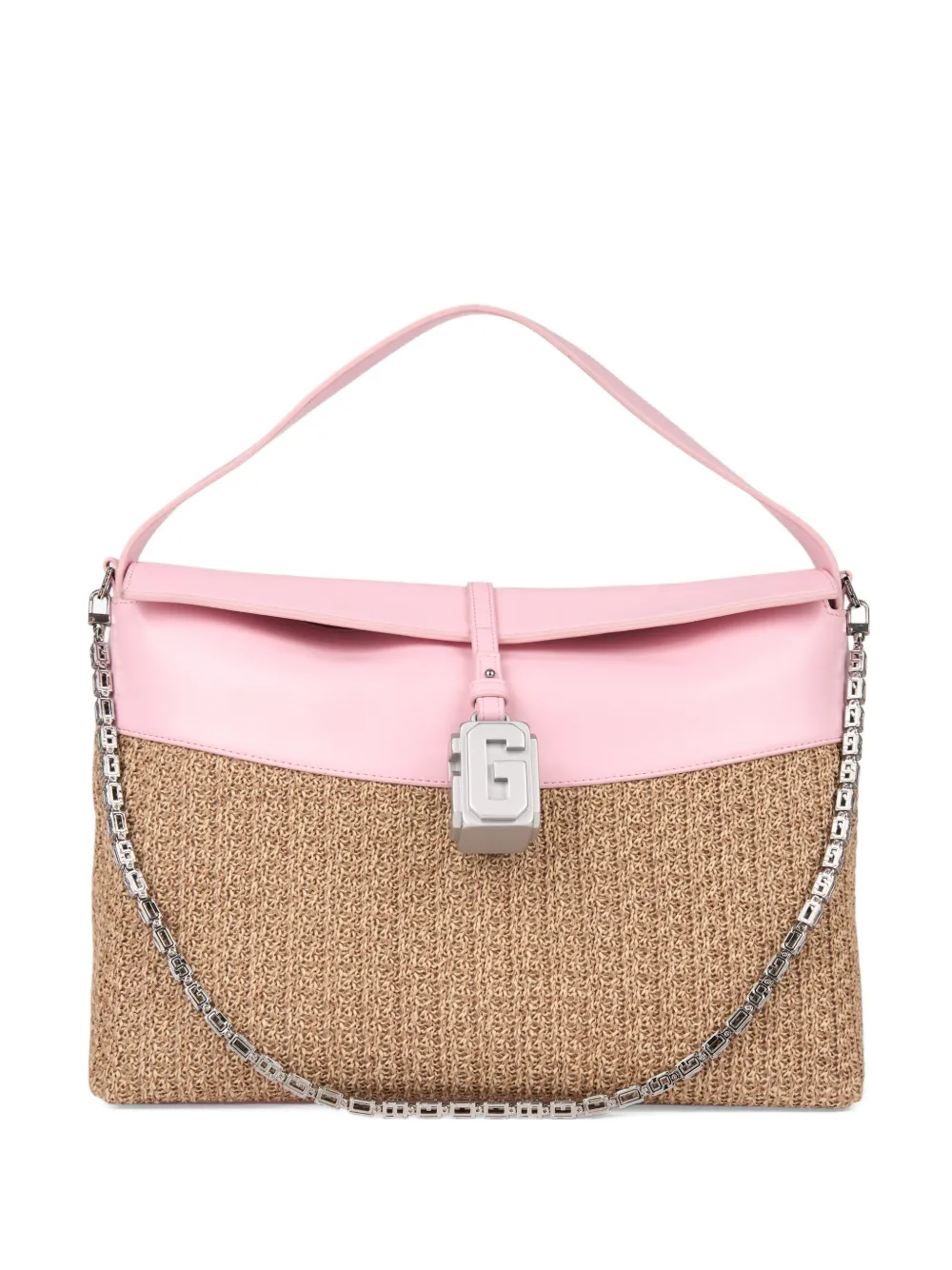 GCDS Borsa a spalla Mega Comma - Toni neutri