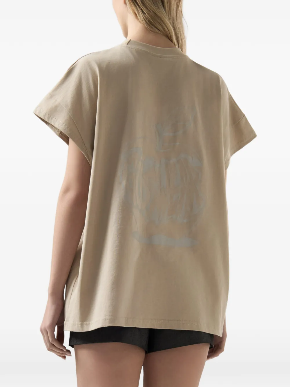 GCDS T-shirt met appelprint Beige