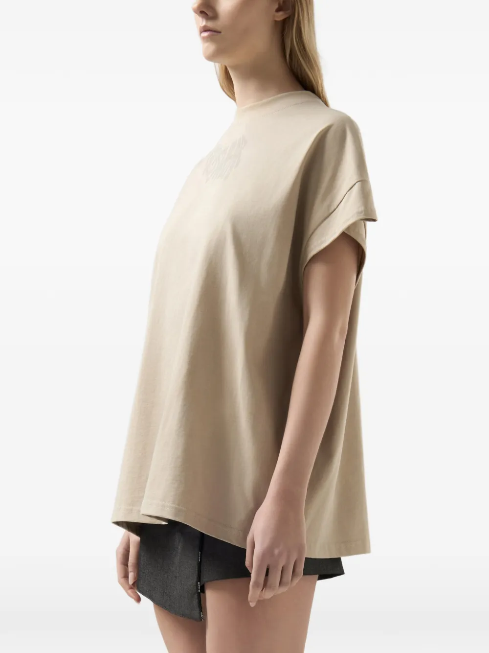 GCDS T-shirt met appelprint Beige