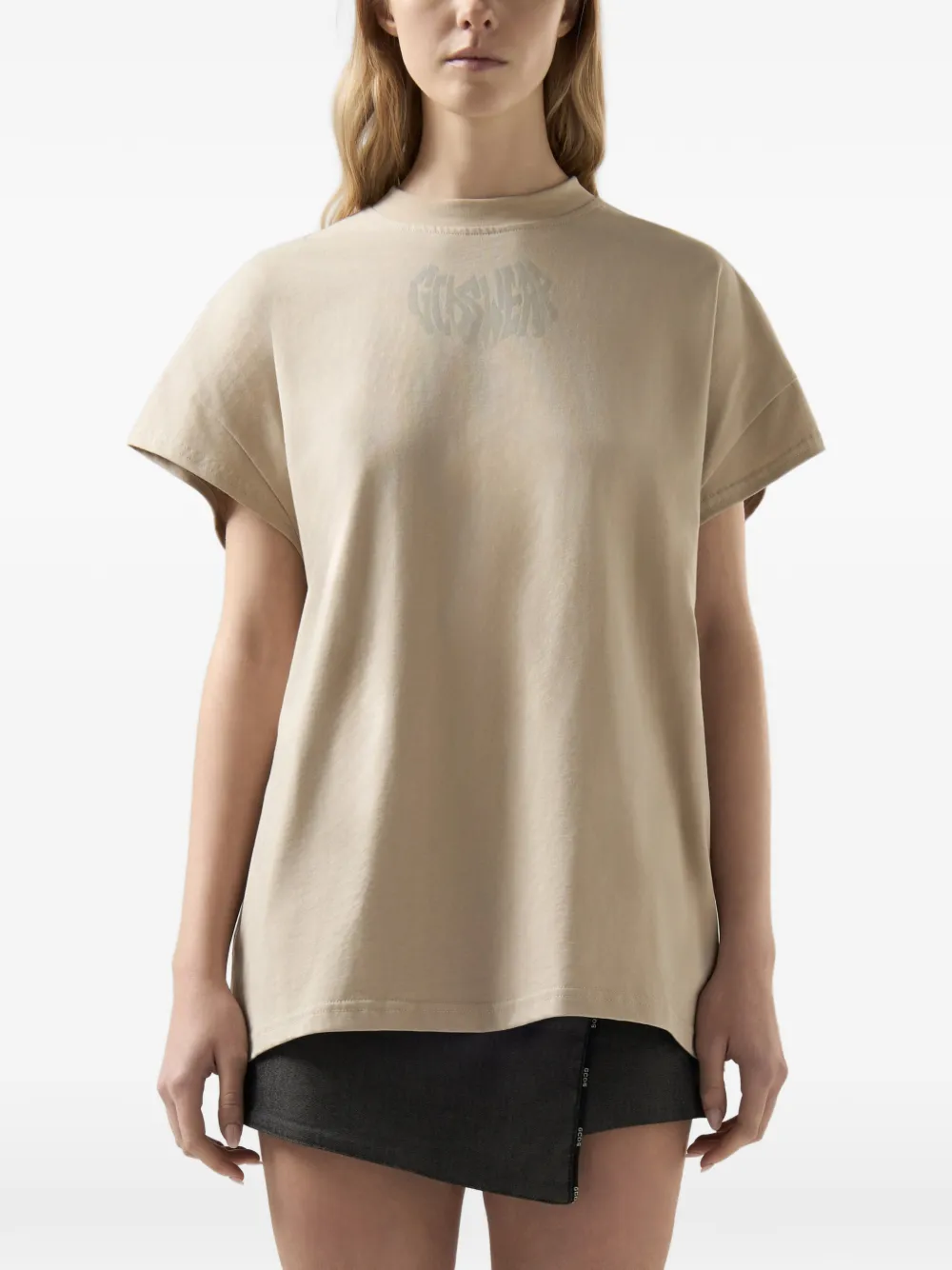  Gcds Apple-print T-shirt - Neutrals 