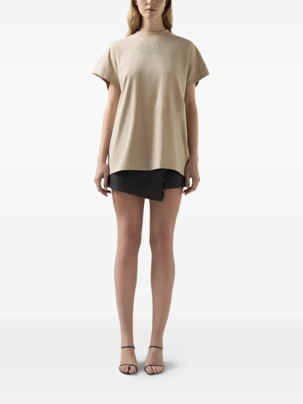  Gcds Apple-print T-shirt - Neutrals 