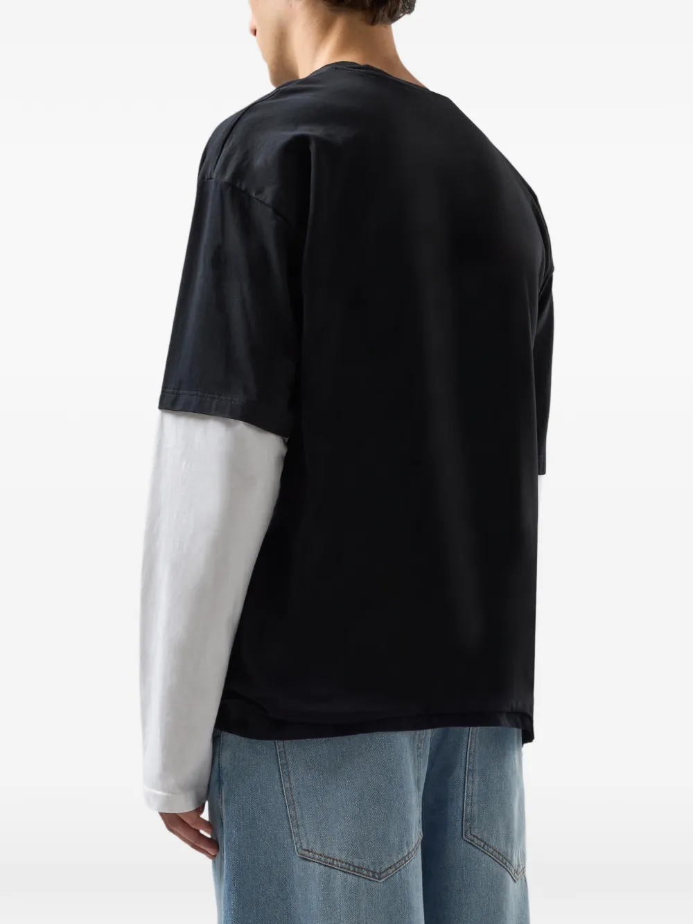 GCDS Oversized T-shirt met logo Zwart
