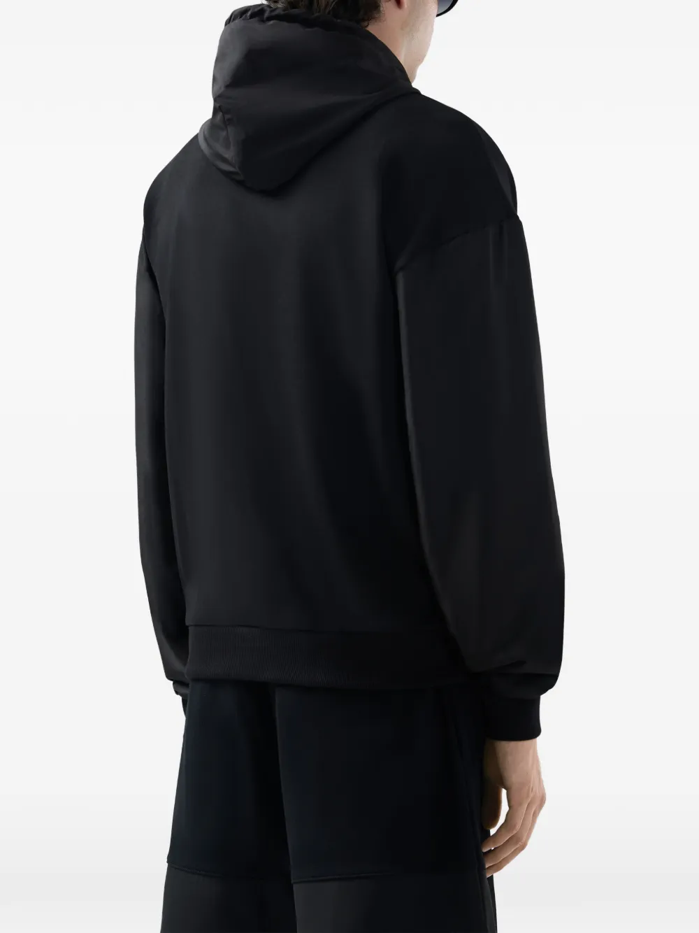 GCDS Katoenen hoodie met logo en rits Zwart