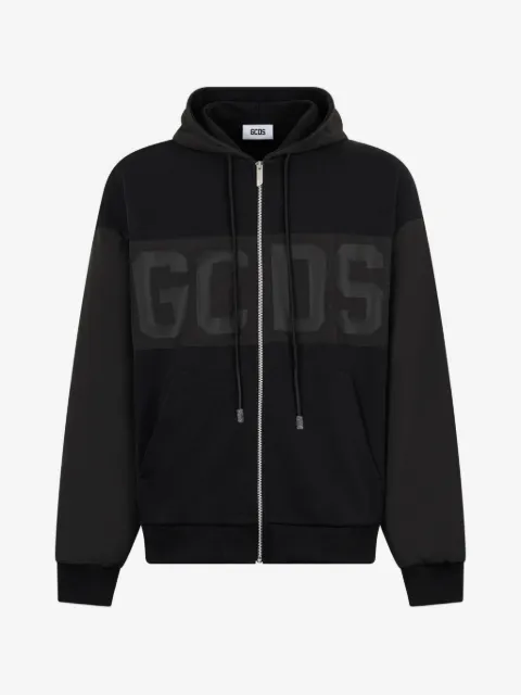 GCDS hoodie en coton zippé à détail de logo