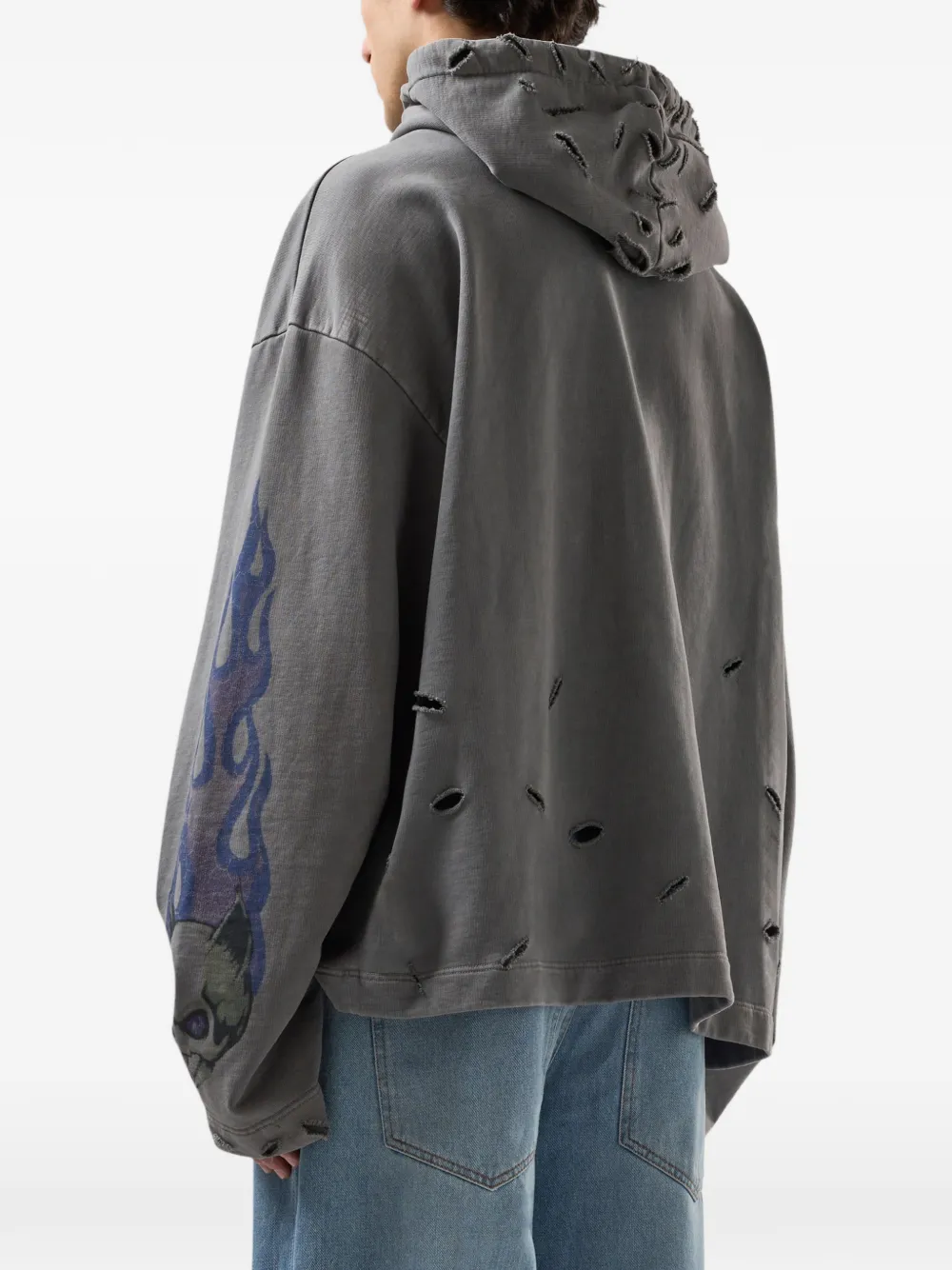 GCDS Hoodie met print Grijs