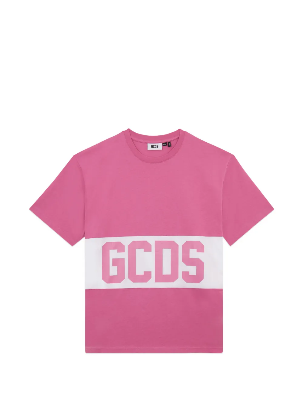 GCDS 로고 밴드 티셔츠 | 핑크 | Image 1