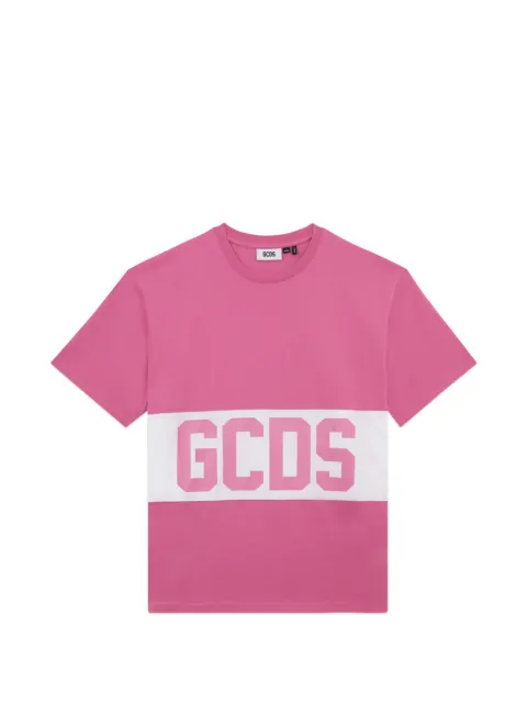 GCDS T-Shirt mit Logo-Streifen
