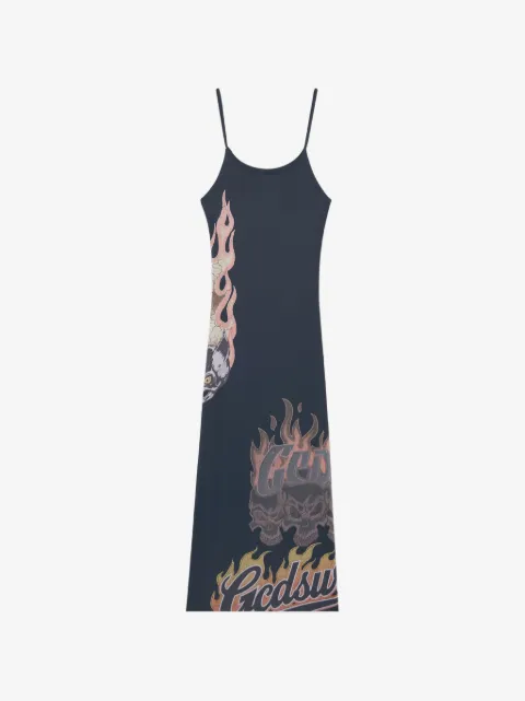 GCDS graphic-print midi dress