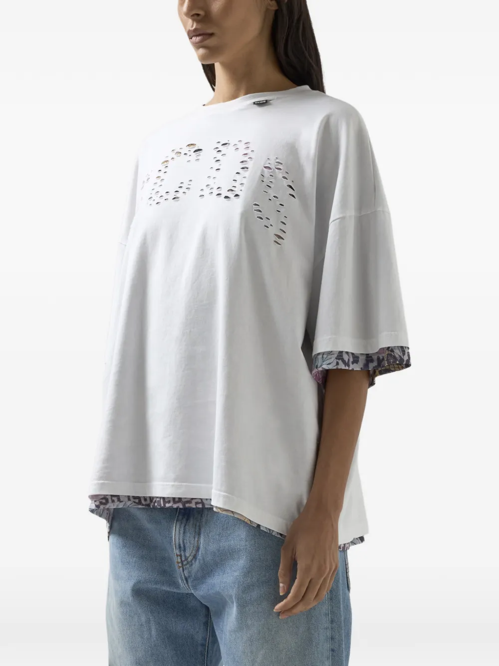 GCDS T-shirt met logodetail Wit
