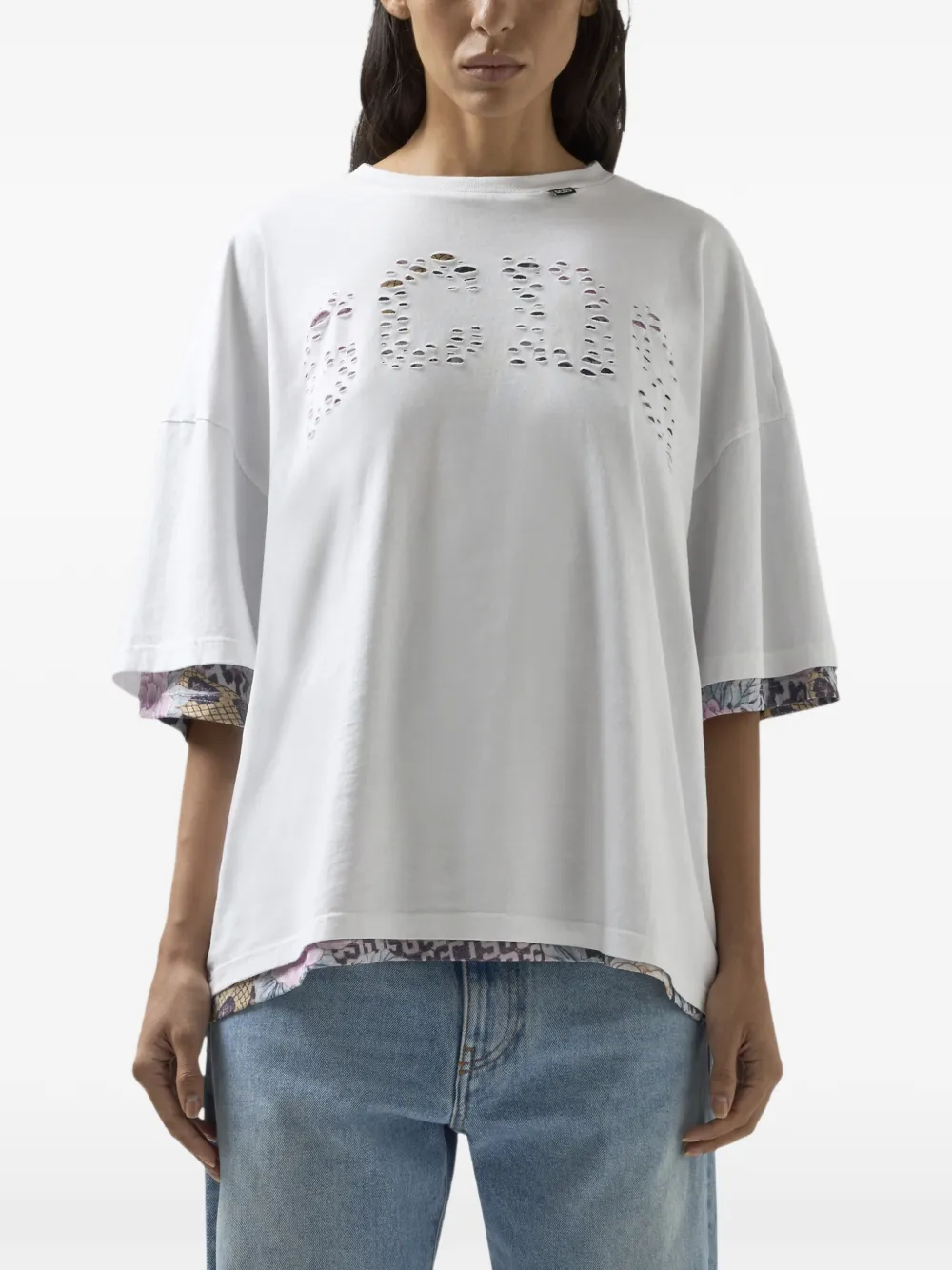 GCDS T-shirt met logodetail Wit